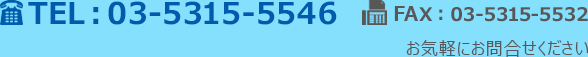 TEL:03-5315-5546 / FAX:03-5315-5532